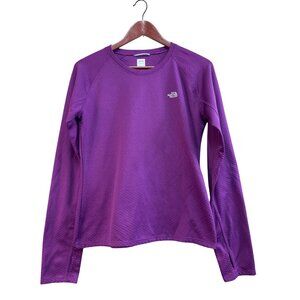 The North Face Womens Vaporwick Long Sleeve Purple Shirt M